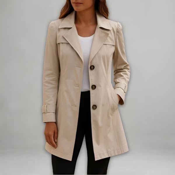 Elisenda - Klassisk Essentiel Mellemlang Trenchcoat