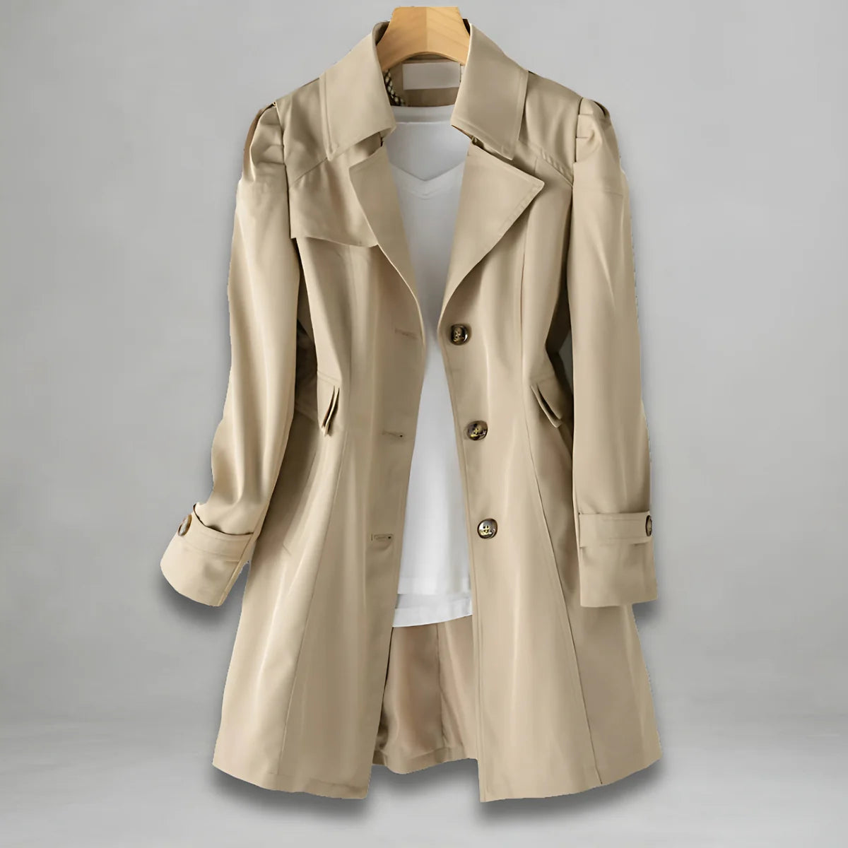 Elisenda - Klassisk Essentiel Mellemlang Trenchcoat