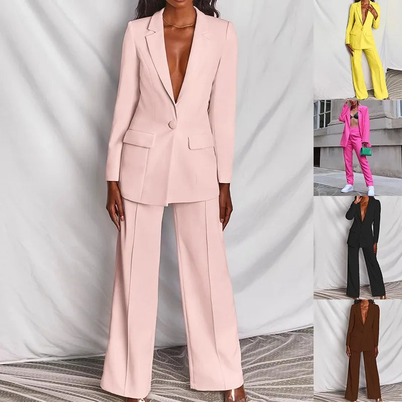 Charlène - Elegant Blazer og Bukser Sæt