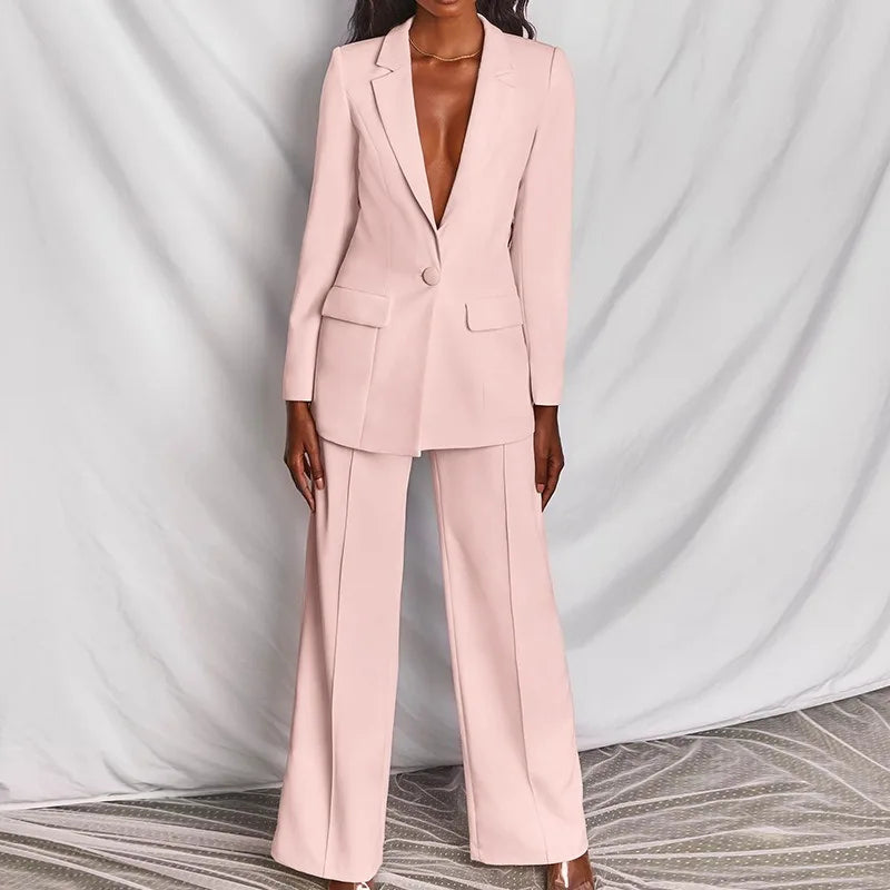 Charlène - Elegant Blazer og Bukser Sæt