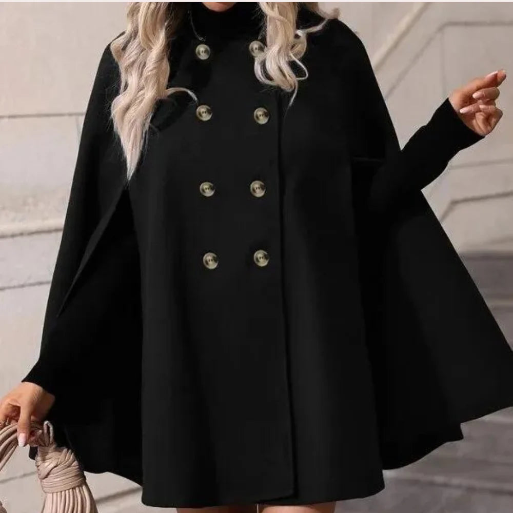 Camélia - Poncho Boutonné Élégant