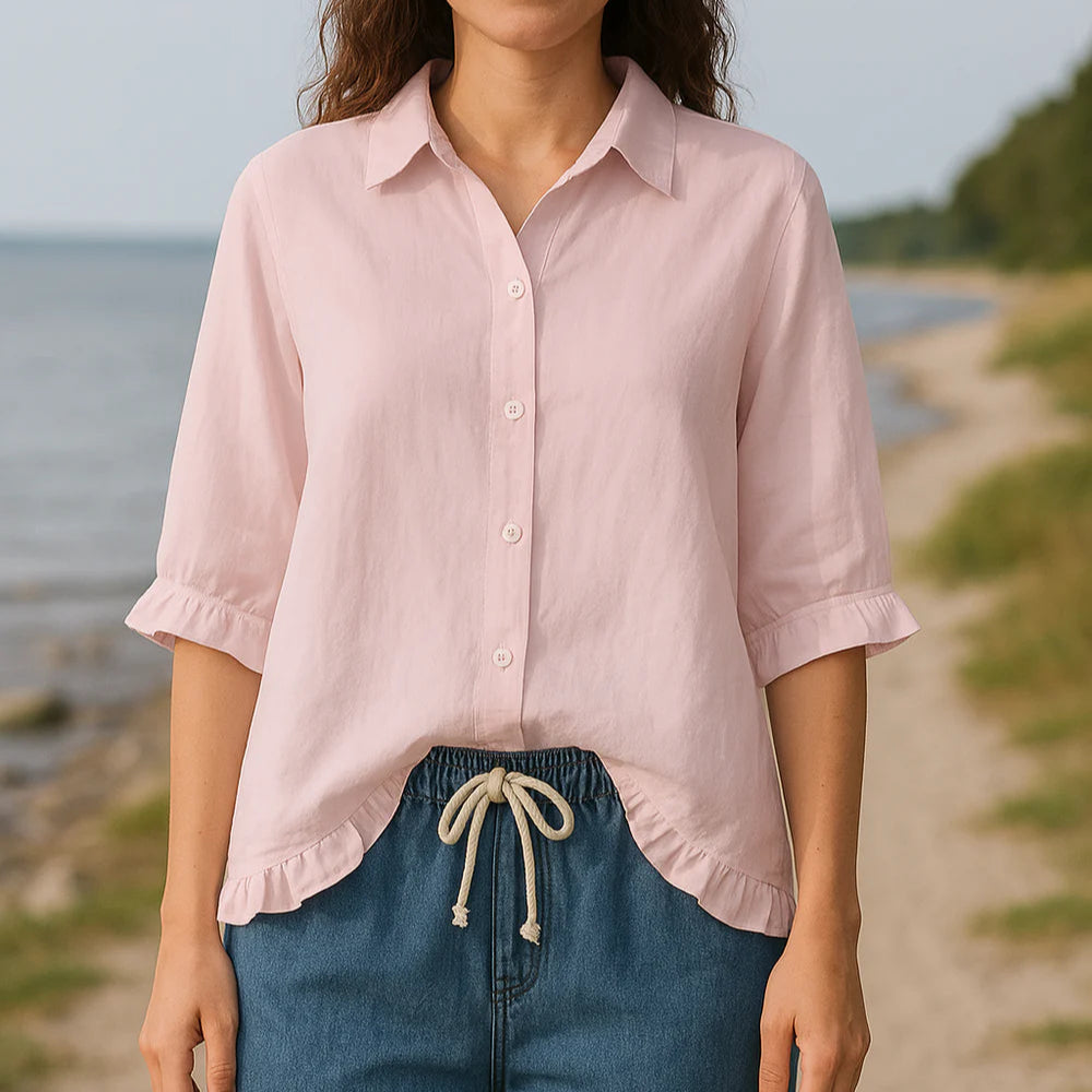 Martine - Elegant Skjorte i Premium Bomuld