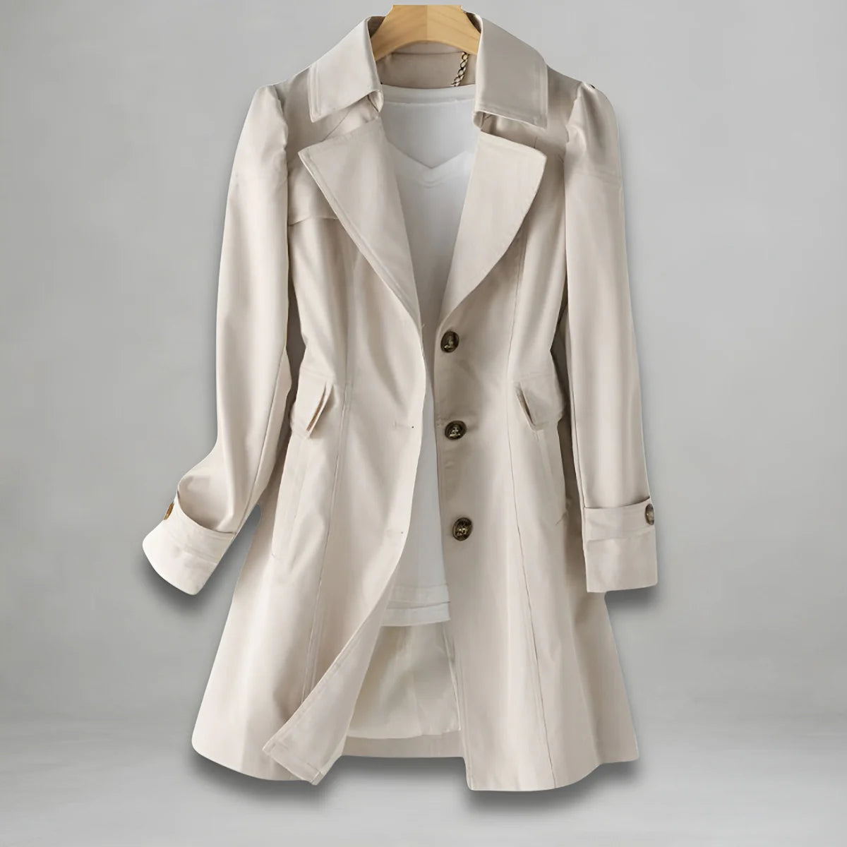 Elisenda - Klassisk Essentiel Mellemlang Trenchcoat