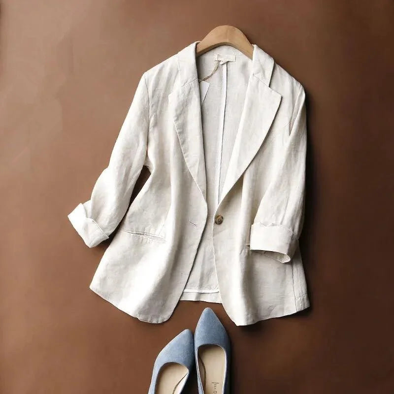 Amara - Elegant Luksuriøs Hør Blazer