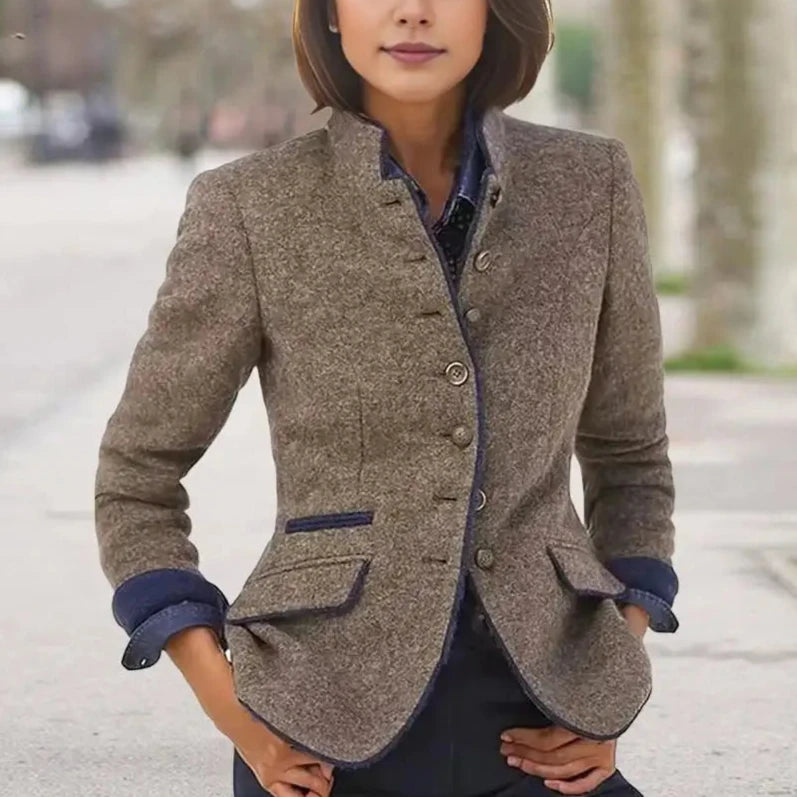 Christel - Blazer en Twill Élégant Femme