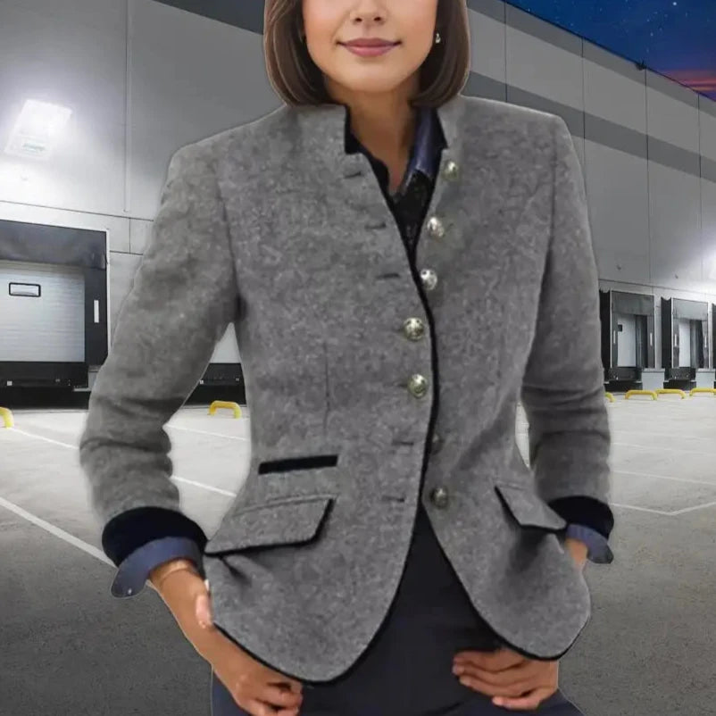 Christel - Blazer en Twill Élégant Femme