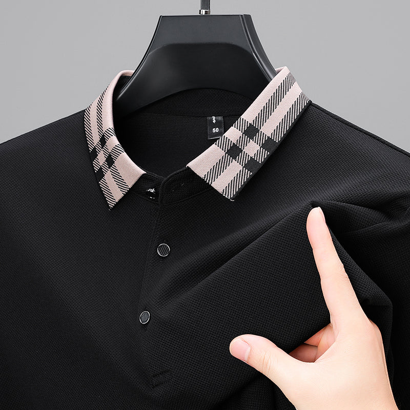 Baptiste - Prestige Sweater Polo med Ternet Krave