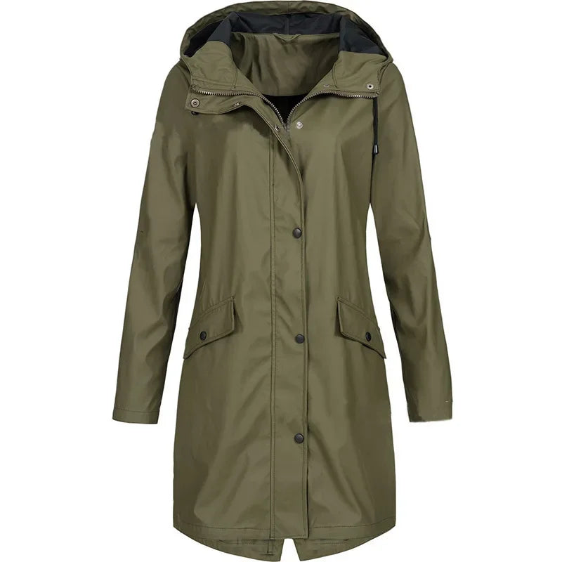 Lynette - Manteau de Pluie Imperméable à Capuche