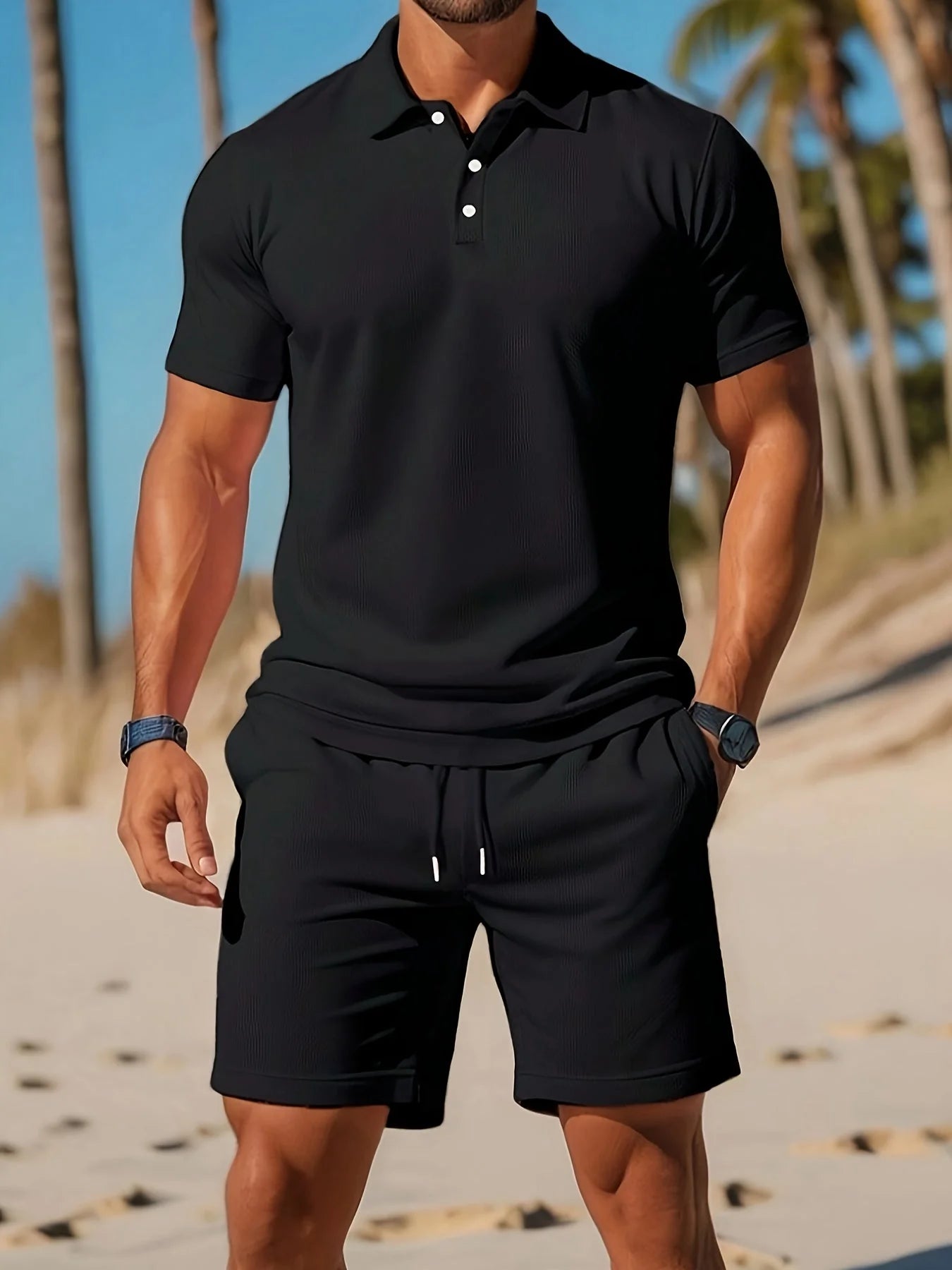 Aiden - Deluxe Polo og Matchende Shorts Sæt